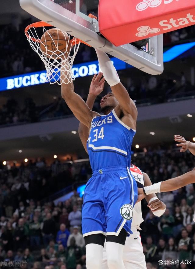 雄鹿取得六连胜，字母哥再次爆发砍下+得分