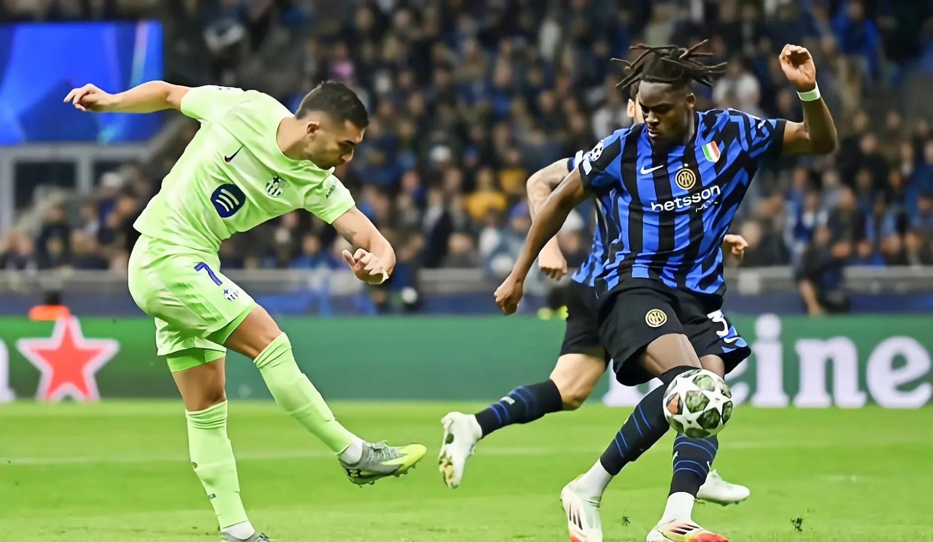 开云体育官方网站-国际米兰比巴塞罗那，梅西禁区外凌空抽射